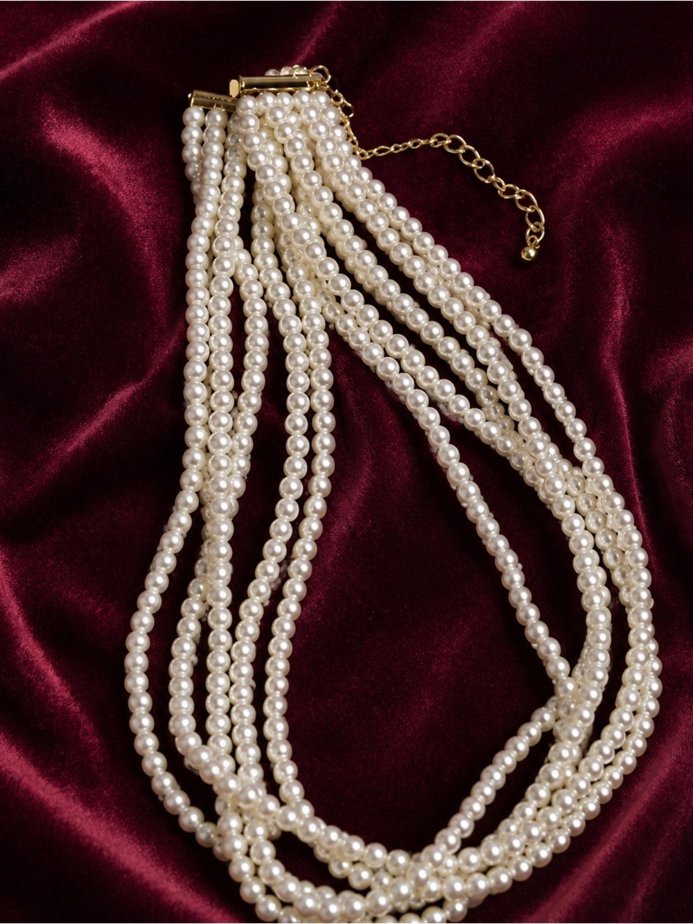 Anthropologie Multi-Strand Pearl Elegant Necklace